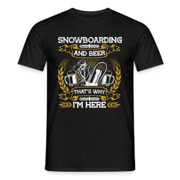 Snowboard Snowboarder Snowboarding - Men's T-Shirt - black - Front - AI Model Male 178 light (178cm)