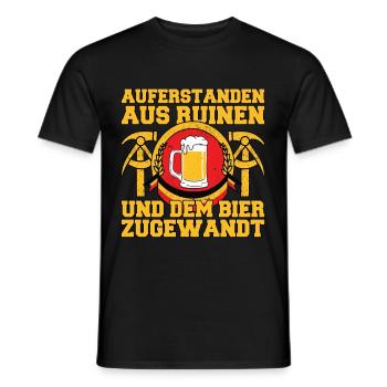 DDR Bier Ossi Spruch Geschenkidee - Männer T-Shirt - Schwarz - Vorne - AI Model Male 178 light (178cm)