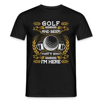Golf Golfer Golfer Golfer Golf Course - Men's T-Shirt - black - Front - AI Model Male 178 light (178cm)