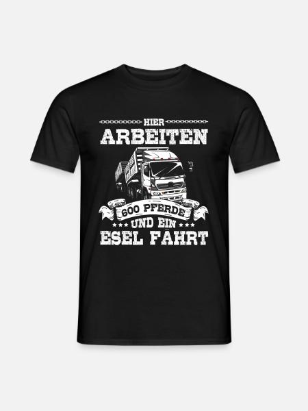 LKW Fahrer Lastwagenfahrer Fernfahrer Trucker - Männer T-Shirt - Schwarz
