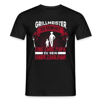 Grillen Grillmeister BBQ Grillkönig - Männer T-Shirt - Schwarz - Vorne - AI Model Male 178 light (178cm)