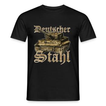 Panzer deutscher Stahl Infanterie Geschenkidee - Männer T-Shirt - Schwarz - Vorne - AI Model Male 178 light (178cm)