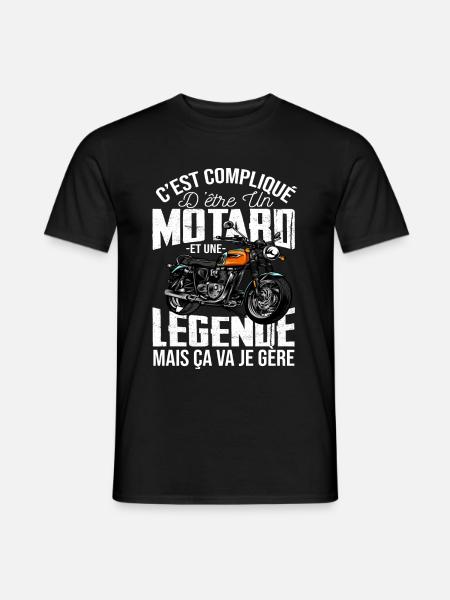 Motard De Légende Humour Homme Cadeau Moto - T-shirt homme - noir