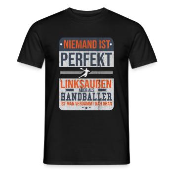 Handball - Männer T-Shirt - Schwarz - Vorne - AI Model Male 178 light (178cm)