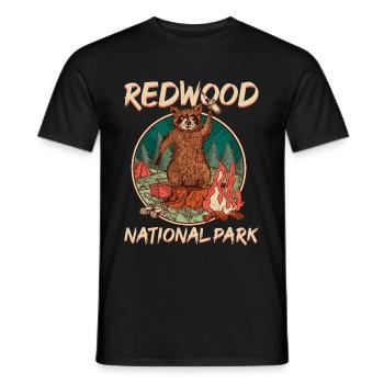 États-Unis États-Unis Parc national - T-shirt homme - noir - Devant - AI Model Male 178 light (178cm)