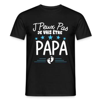J'Peux Pas Je Vais Être Papa Cadeau Futur Père - T-shirt homme - noir - Devant - AI Model Male 178 light (178cm)