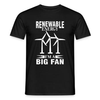 Renewable Energy - Wind Power - Männer T-Shirt - Schwarz - Vorne - AI Model Male 178 light (178cm)