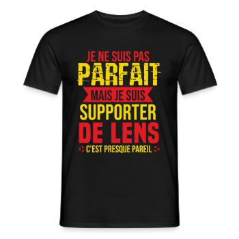 Cadeau Supporter Lens Foot Lensois Humour - T-shirt homme - noir - Devant - AI Model Male 178 light (178cm)