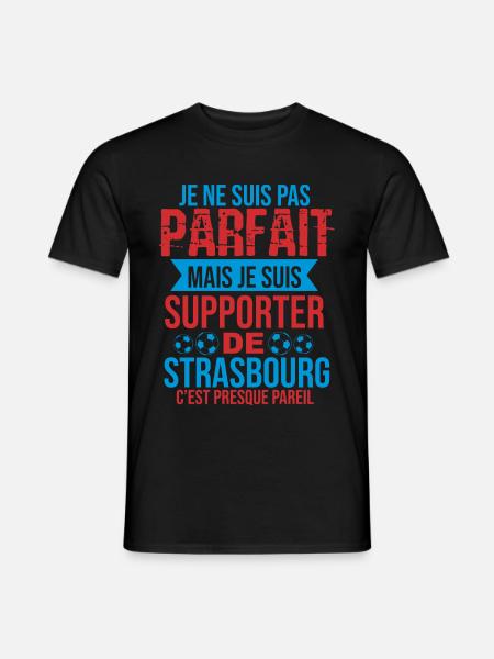 Cadeau Supporter Strasbourg Foot Strasbourgeois - T-shirt homme - noir