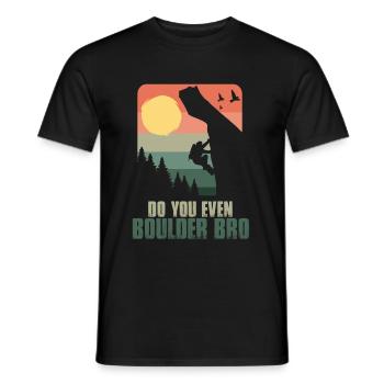 Bouldern - Männer T-Shirt - Schwarz - Vorne - AI Model Male 178 light (178cm)