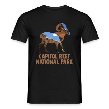 USA America National Park - Men's T-Shirt - black - Front - AI Model Male 178 light (178cm)