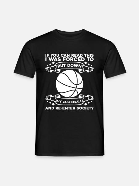 Basketteur de basket-ball - T-shirt homme - noir