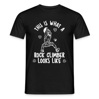 Escalade Alpinisme Grimpeurs - T-shirt homme - noir - Devant - AI Model Male 178 light (178cm)