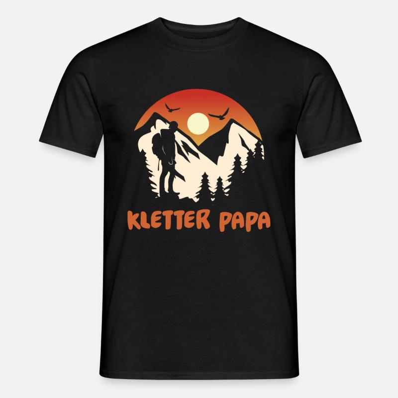 Klettern Bergsport Kletterer - Männer T-Shirt - Schwarz