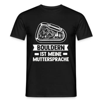 Bouldern - Männer T-Shirt - Schwarz - Vorne - AI Model Male 178 light (178cm)