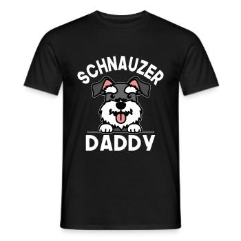 Schnauzer Daddy - Men's T-Shirt - black - Front - AI Model Male 178 light (178cm)