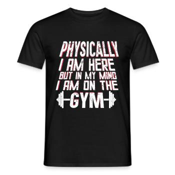 Fitness Training Gym Workout Weights - Men's T-Shirt - black - Front - AI Model Male 178 light (178cm)
