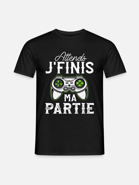 Tee Shirt Homme Humour Geek Ado Cadeau Gamer - T-shirt homme - noir