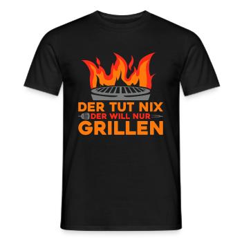 Grillen Grillmeister BBQ Grillkönig - Männer T-Shirt - Schwarz - Vorne - AI Model Male 178 light (178cm)