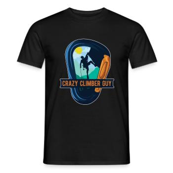 Climbing Mountaineering Climbers - Men's T-Shirt - black - Front - AI Model Male 178 light (178cm)