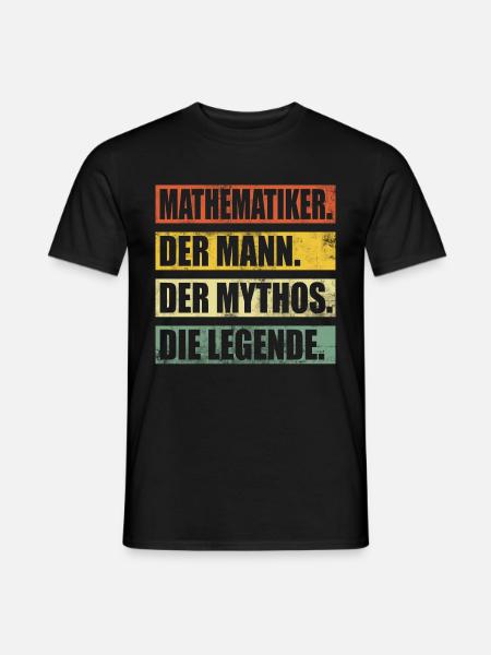 Mathematiker Mathematik Student Vintage Spruch - Männer T-Shirt - Schwarz