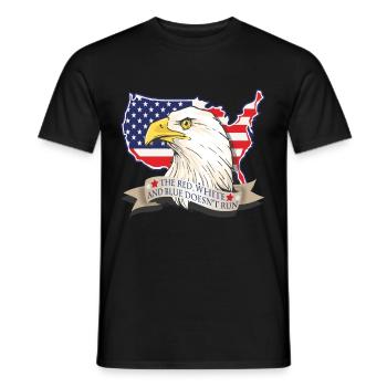 USA Patriot Flagge Adler Geschenk - Männer T-Shirt - Schwarz - Vorne - AI Model Male 178 light (178cm)