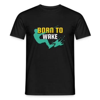 Wakeboard Né pour Wakeboarder Wakeboarding - T-shirt homme - noir - Devant - AI Model Male 178 light (178cm)