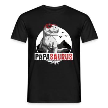 Papasaurus Rex Idée Cadeau Papa Dinosaure - T-shirt homme - noir - Devant - AI Model Male 178 light (178cm)