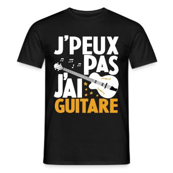 Je Peux Pas J'ai Guitare Drôle Guitare - T-shirt homme - noir - Devant - AI Model Male 178 light (178cm)