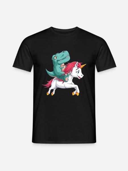 Baby T Rex Einhorn Dinosaurier Süßes Jungen Geschenk - Männer T-Shirt - Schwarz