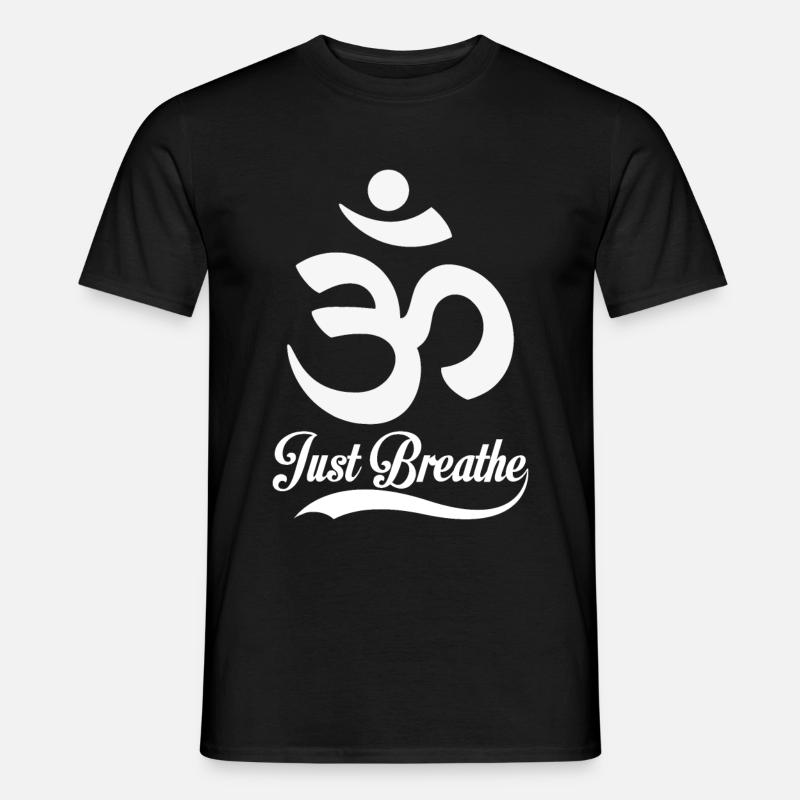 Ohm Namaste - Männer T-Shirt - Schwarz