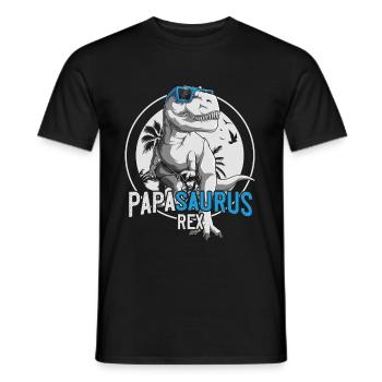 Papasaurus Papa Dinosaure Cadeau Fête Des Pères - T-shirt homme - noir - Devant - AI Model Male 178 light (178cm)
