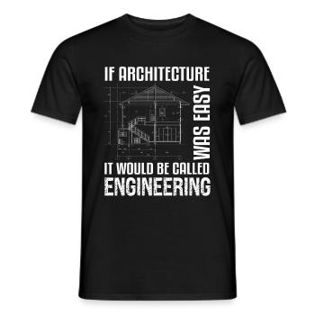 If Architecture Was Easy Funny Architect - T-shirt homme - noir - Devant - AI Model Male 178 light (178cm)