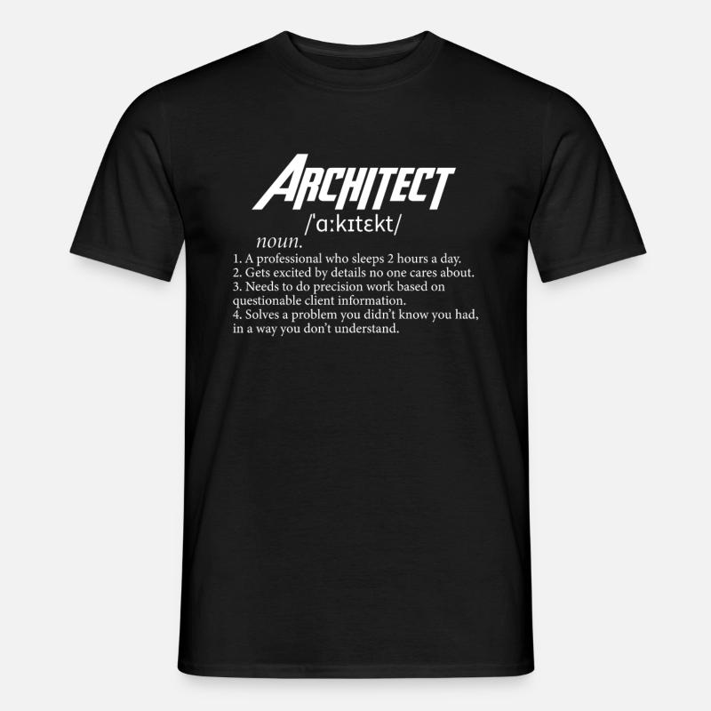 Funny Architect Definition Architecture Student - Men's T-Shirt - black