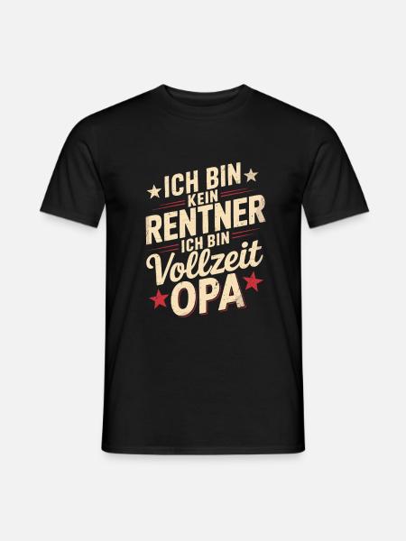 Ich bin Kein Rentner ich bin Vollzeit opa - Männer T-Shirt - Schwarz
