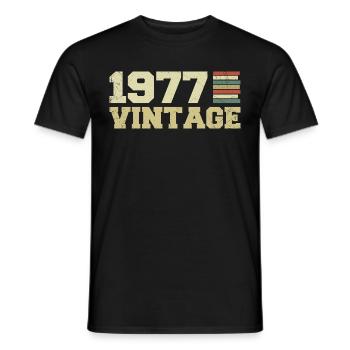 1977 Geburtstagsgeschenk 1977 Jahrgang 1977 Geschenk - Männer T-Shirt - Schwarz - Vorne - AI Model Male 178 light (178cm)