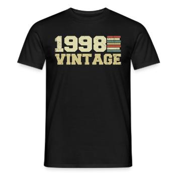 1998 Geburtstagsgeschenk 1998 Jahrgang 1998 Geschenk - Männer T-Shirt - Schwarz - Vorne - AI Model Male 178 light (178cm)