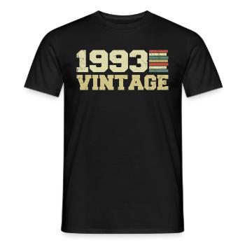 1993 Birthday Gift 1993 Vintage 1993 Gift - Men's T-Shirt - black - Front - AI Model Male 178 light (178cm)