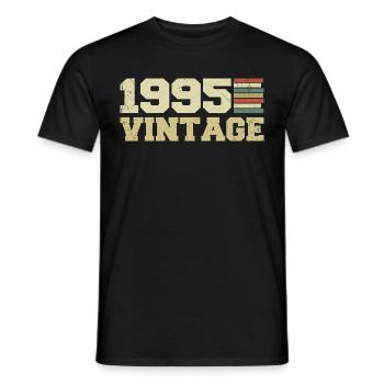 1995 Geburtstagsgeschenk 1995 Jahrgang 1995 Geschenk - Männer T-Shirt - Schwarz - Vorne - AI Model Male 178 light (178cm)