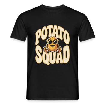 Escouade de la patate - T-shirt homme - noir - Devant - AI Model Male 178 light (178cm)
