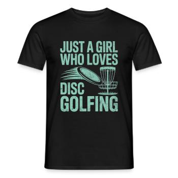 Juste une fille qui aime le Disc Golf - T-shirt homme - noir - Devant - AI Model Male 178 light (178cm)
