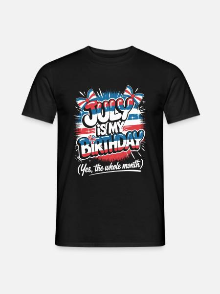 In July Birthday - Men's T-Shirt - black