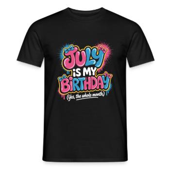 Geburtstag im Juli - Männer T-Shirt - Schwarz - Vorne - AI Model Male 178 light (178cm)