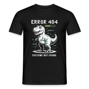 Error 404 costume not found dino - Männer T-Shirt - Schwarz - Vorne - AI Model Male 178 light (178cm)