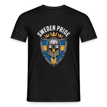 Sweden Pride - Männer T-Shirt - Schwarz - Vorne - AI Model Male 178 light (178cm)