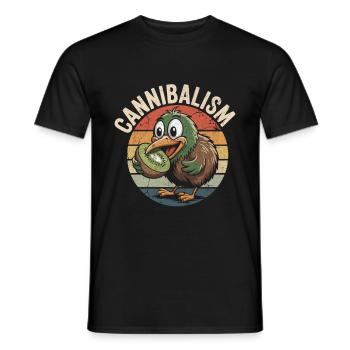 Cannibalisme amusant des kiwis - T-shirt homme - noir - Devant - AI Model Male 178 light (178cm)