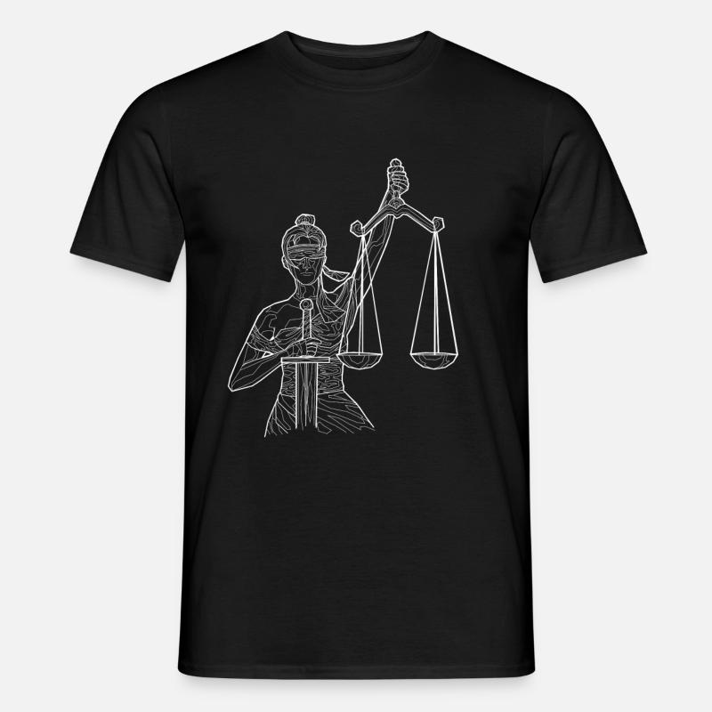 Zodiac Libra white - Men’s T-shirt - black