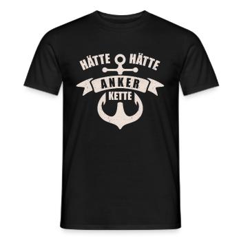 Would have anchor chain | Retro Vintage - Men's T-Shirt - black - Front - AI Model Male 178 light (178cm)