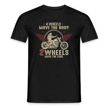 Funny Biker Motorcyclist Motorcycle Gift - Men's T-Shirt - black - Front - AI Model Male 178 light (178cm)