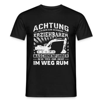 Lustiges Baggerfahrer Bagger Baggerführer baggern - Männer T-Shirt - Schwarz - Vorne - AI Model Male 178 light (178cm)